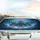 Dolphins Driving Patriotic Steering Wheel Underwater - Wildlife Lover Car Decor Car Sunshade - 5
