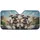Five Schnauzer Dogs Urban City Scene - Essential Auto Gift for Pet Lovers on Road Trips Car Sunshade - 3