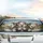 Five Schnauzer Dogs Urban City Scene - Essential Auto Gift for Pet Lovers on Road Trips Car Sunshade - 5