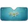White Lilies Translucent Petals Water Droplets Turquoise Water - Car Decor Gift Car Sunshade - 3
