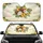 Whole Halved Coconuts Golden Hibiscus Palm Fronds - Tropical Island Decor Gift Car Sunshade - 1
