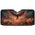 Phoenix Fiery Wings Smoke Burning Cityscape - Fantasy Enthusiast Mythology Gift Car Sunshade - 3
