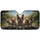 Joyful French Bulldogs Road Trip Adventure - Dog Lover Travel Essentials Car Sunshade - 3