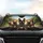 Joyful French Bulldogs Road Trip Adventure - Dog Lover Travel Essentials Car Sunshade - 4