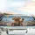 Labradoodle Dog Sunglasses Flame Steering Wheel - Car Lover Gift Car Sunshade - 5