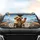 Labradoodle Dog Sunglasses Flame Steering Wheel - Car Lover Gift Car Sunshade - 4