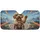 Labradoodle Dog Sunglasses Flame Steering Wheel - Car Lover Gift Car Sunshade - 3
