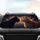 Black Ginger Cats Touching Noses Cosmic Sky - Feline Space Lover Gift Car Sunshade - 4