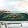 Vibrant Koi Fish Rustic Rowboat Lily Pads Red Lotus - Nature Lover Gift Car Sunshade - 5