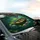 Vibrant Koi Fish Rustic Rowboat Lily Pads Red Lotus - Nature Lover Gift Car Sunshade - 6