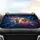 Floating Tabby Kitten Cheeseburger Cosmic Nebula Stars - Cat Lover Gift Car Sunshade - 4