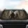 Mummy Cat Dog Hieroglyph Pillars Desert Twilight Vista - Fantasy Car Decor Gift for Pet Lovers Car Sunshade - 4