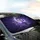 Ethereal Fairy Moon Glowing Flowers Purple Butterflies Cosmic Sky - Fantasy Gift Car Sunshade - 6