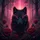 Black Wolf Glowing Eyes Red Roses Fantasy Forest - Wildlife Lover Gift Spare Tire Cover - 6