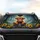 Fluffy Baby Highland Cow Wildflower Wreath Forest - Farmhouse Car Decor Gift Car Sunshade - 4