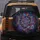 Vibrant Neon Luminous Swirling Fractal Organic Shapes Cosmic Black Starfield - Travel Essentials Spare Tire Cover - 5