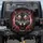 Monochrome Tiger Face Glowing Eyes Crimson Lightning Crackling Energy Wildlife Lover Gift Spare Tire Cover - 1