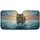 Powerful Bengal Tiger Blue Eyes Turbulent Water Golden Sky - Wildlife Lover Gift Car Sunshade - 3