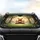 Teddy Bear Wooden Swing Butterflies Wildflowers Enchanted Forest - Nature Lover Gift Car Sunshade - 4