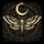 Death's-head Hawkmoth Gothic Floral Crescent Moon - Mystical Art Lover Gift Spare Tire Cover - 6