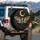 Death's-head Hawkmoth Gothic Floral Crescent Moon - Mystical Art Lover Gift Spare Tire Cover - 3