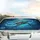 Sea Turtles Shark Hibiscus Ocean - Wildlife Lover Underwater Scene Gift Car Sunshade - 5