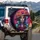Catrina Calavera Skull Woman Hat Flowers - Glowing Skulls Art Collector Gift Spare Tire Cover - 3