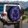 Black Panther Piercing Neon Purple Eyes Purple Smoke Cosmic Nebulae - Fantasy Lover Wildlife Gift Spare Tire Cover - 3