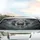 Enraged White Tiger Snarling Golden Fangs Energy Streaks - Wildlife Lover Gift Car Sunshade - 5