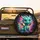 Baby Dragon Iridescent Wings Neon Splashes - Fantasy Lover Gift Spare Tire Cover - 2