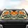 Orange Poppy Flowers Deep Green Leaves Botanical Car Decor Gift Car Sunshade - 4