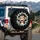 Mischievous Grinning Monkey Tearing Cracked Surface from Dark Void Car Decor Gift Spare Tire Cover - 3