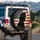 Firefighter Profile American Flag Distressed Patriotic First Responder Gift Spare Tire Cover - 3
