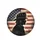 Firefighter Profile American Flag Distressed Patriotic First Responder Gift Spare Tire Cover - 4