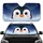 Penguin Face Expressive Black Eyes Orange Beak Snow Arctic Night - Winter Decor Gift Car Sunshade - 1