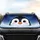 Penguin Face Expressive Black Eyes Orange Beak Snow Arctic Night - Winter Decor Gift Car Sunshade - 4