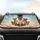 Boxer Dogs Steering Wheel Ride - Dog Lover Gift Car Sunshade - 4