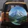 Snow-Capped Mountain Range Green Hills River - Outdoor Adventure Gift for Travelers Spare Tire Cover - 5