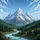 Snow-Capped Mountain Range Green Hills River - Outdoor Adventure Gift for Travelers Spare Tire Cover - 6