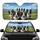 Smiling Border Collie Pack Scenic Road Trip - Dog Lover Gift for Travel Enthusiasts Car Sunshade - 1