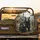 Black Bear Cub Log Cabin Forest - Wildlife Lover Gift Spare Tire Cover - 2