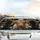Majestic Highland Cow Daisy Flowers Dark Background - Wildlife Lover Gift Car Sunshade - 5