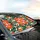 Red-Orange Flowers Yellow Centers Green Leaves Botanical - Car Decor Lifestyle Gift Car Sunshade - 6