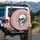 Skull Spikes Shattered Geometric Punk Rock Vehicle Decor - Car Enthusiast Gift Spare Tire Cover - 3