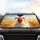 White Hen Pigtails Golden Wheat Field - Farmhouse Decor Gift for Hen Lover Car Sunshade - 4