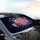 Lush Pink Roses Rose Buds Golden Centers Blue Green Leaves Midnight Blue Car Sunshade - 6