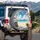 White Boat Tropical Beach Ocean Patio View - Car Decor Gift Spare Tire Cover - 3