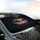 Intense Staring Blue Eyes, Furrowed Brows, Dark Ethereal Smoke - Bold Car Decor Gift Car Sunshade - 6