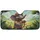 Elephant Orange Cap Steering Wheel Lush Verdant Hills - Road Trip Travel Gift for Elephant Lovers Car Sunshade - 3