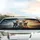 Jovial French Bulldogs High-Speed Travel Scene - Dog Lover Gift Car Sunshade - 5